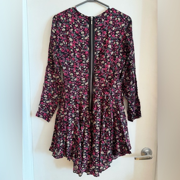 Floral dress H&M fit flare long sleeves boho skater robe fleurs manches longues - Picture 5 of 6